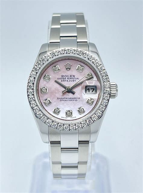 Rolex Datejust Ladies 26mm 179160 Pearl MOP Diamond Dial 